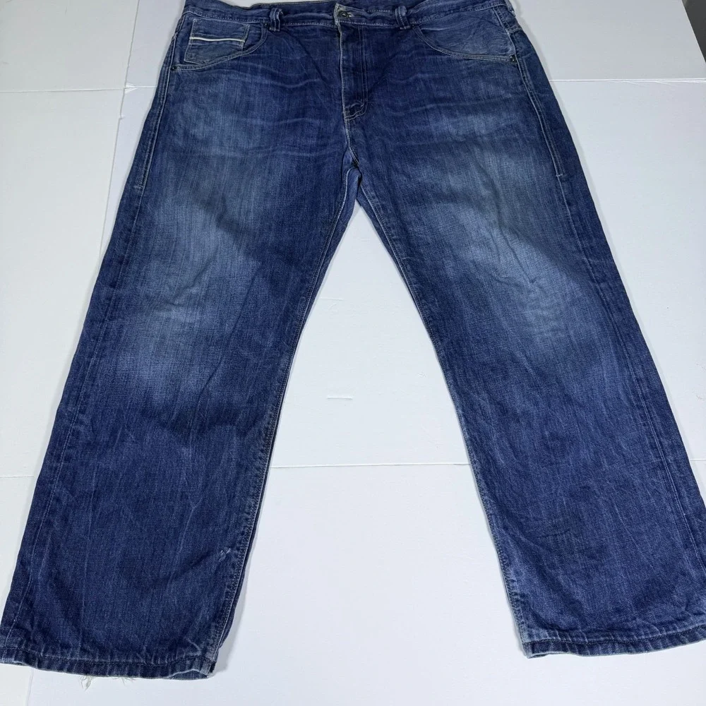 Levi's 569 Straight Leg Jeans Mens 40x30 Blue Denim Cotton Loose Fit‎ Black Tag